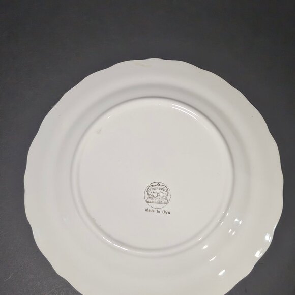 Vintage Rare 22 Karat Crown Of Gold Encrusted 10" Plate by Sabin - Picture 7 of 9